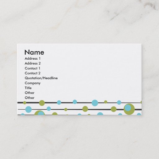 Customizable Fun Retro Dots and Lines Business Card