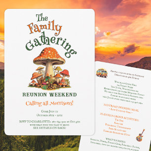 Fun Retro Family Gathering Reunion Weekend Invitation
