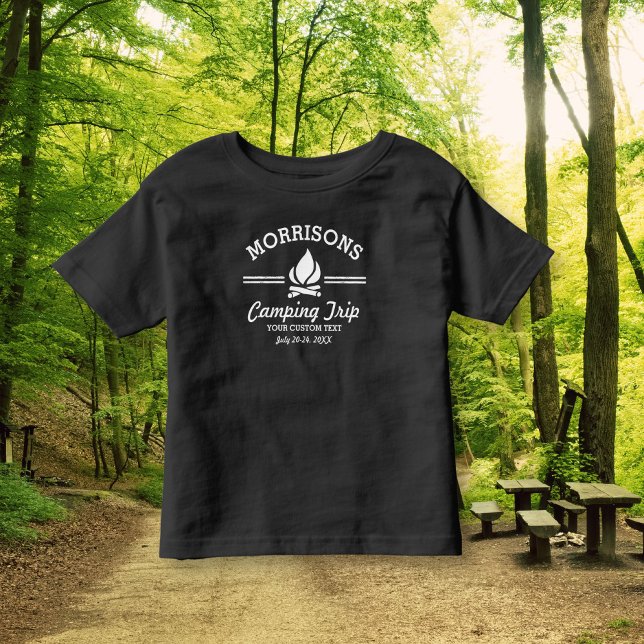 Fun Retro Family Reunion Camping Trip Campfire Toddler T-shirt (Creator Uploaded)
