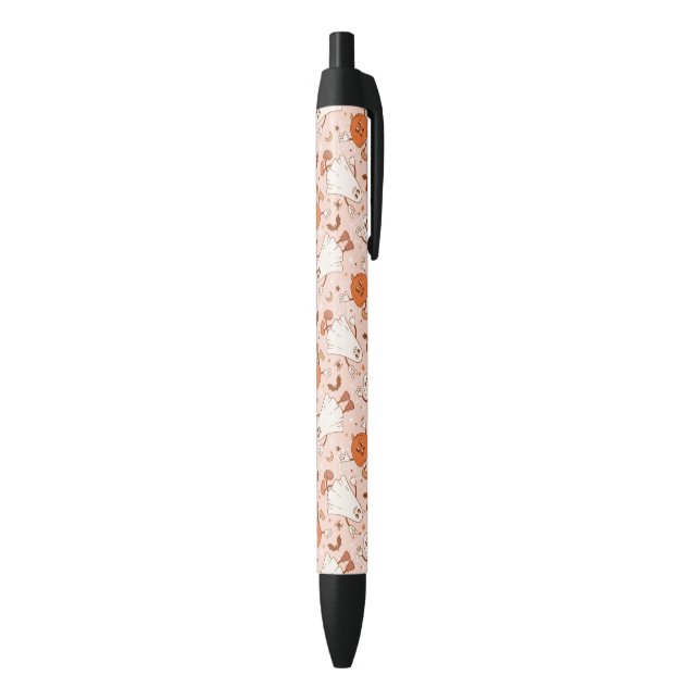 Fun Retro Ghost & Jack-O-Lantern Pattern Pen (Bottom (Vertical))