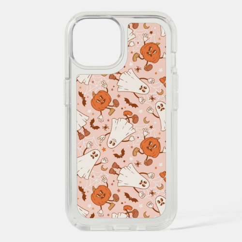 Fun Retro Ghost  Jack_O_Lantern Pattern iPhone 15 Case