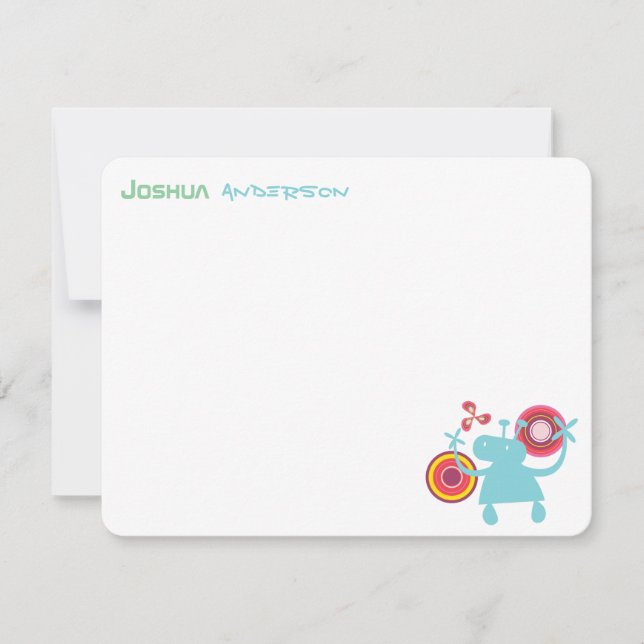 Fun Retro Groovy Alien Kids Photo Thank You Card (Front)