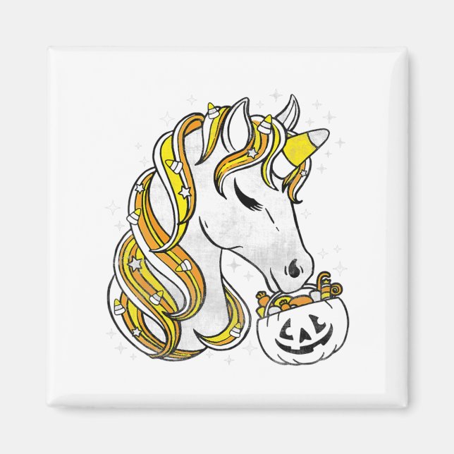 Fun Retro Halloween Gifts Boonicorn Ghost Cute Can Magnet (Front)
