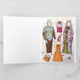 Fun Retro Halloween🦇 Reproduction Paper Doll Card