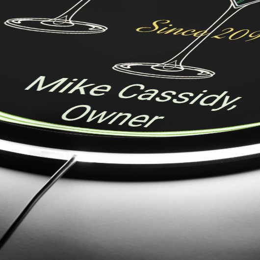 Fun Retro Home Cocktail Bar LED Sign (Edge)