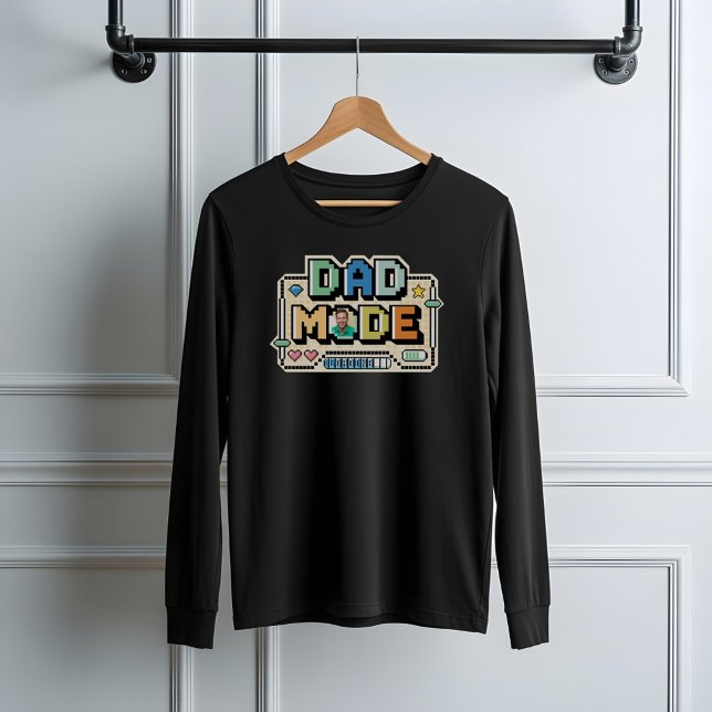 Fun Retro Level Up Dad Gamer Player Stats & Photo Tri-Blend Shirt (Fun Retro Level Up Dad Gamer Player Stats & Photo Tri-Blend Shirt (Front))