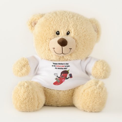 Fun retro Mothers Day Teddy Bear from husband