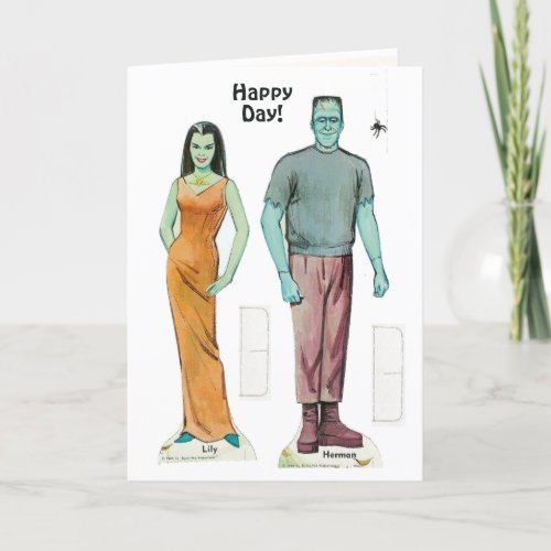 Fun Retro Munsters  Reproduction Paper Doll toy Card