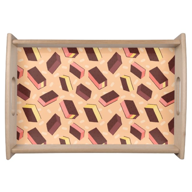 Fun Retro Neapolitan Ice Cream Sandwich Serving Tray (Front)