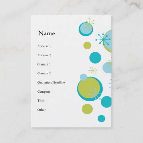 Fun Retro Pattern Business Cards