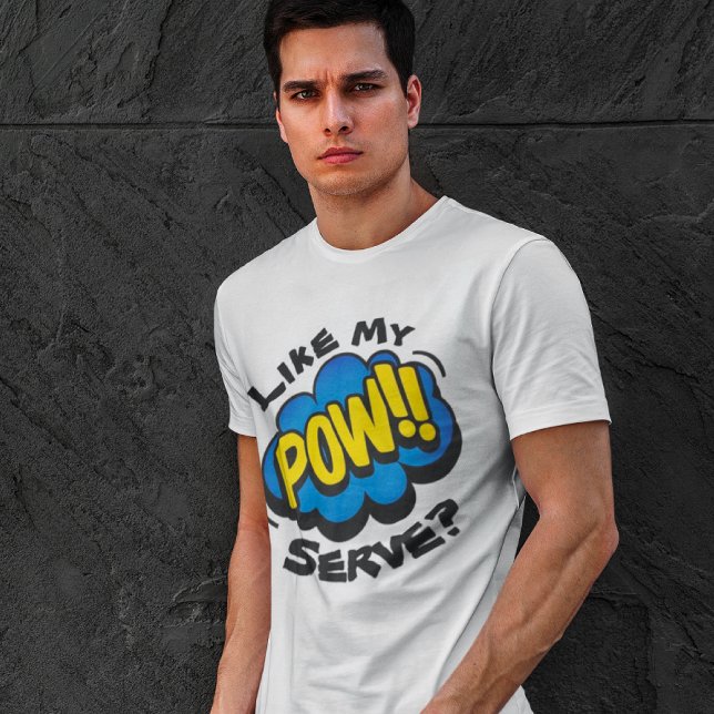 Fun Retro Pop Art Pickleball Paddle T-Shirt (The power!)