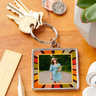 Fun Retro Pretty Modern Photo Inspirivity Keychain