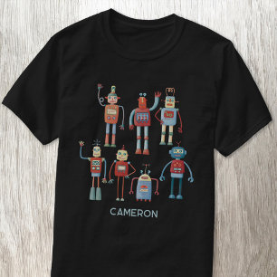 Fun Retro Robot Personalized T-Shirt
