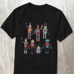 Fun Retro Robot T-Shirt<br><div class="desc">Fun,  friendly and helpful looking retro 1950s style robots.  Grandad probably made these in his shed.  Artificial Intelligence,  but not in a scary way.</div>