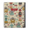 Fun Retro Robots Illustrated Pattern (Cream)