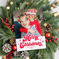 Fun Retro Script Merry Christmas