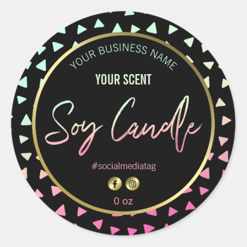 Fun Retro Soy Candle Labels