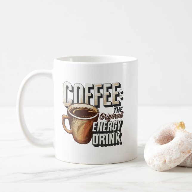 Fun retro style coffee  mug (With Donut)