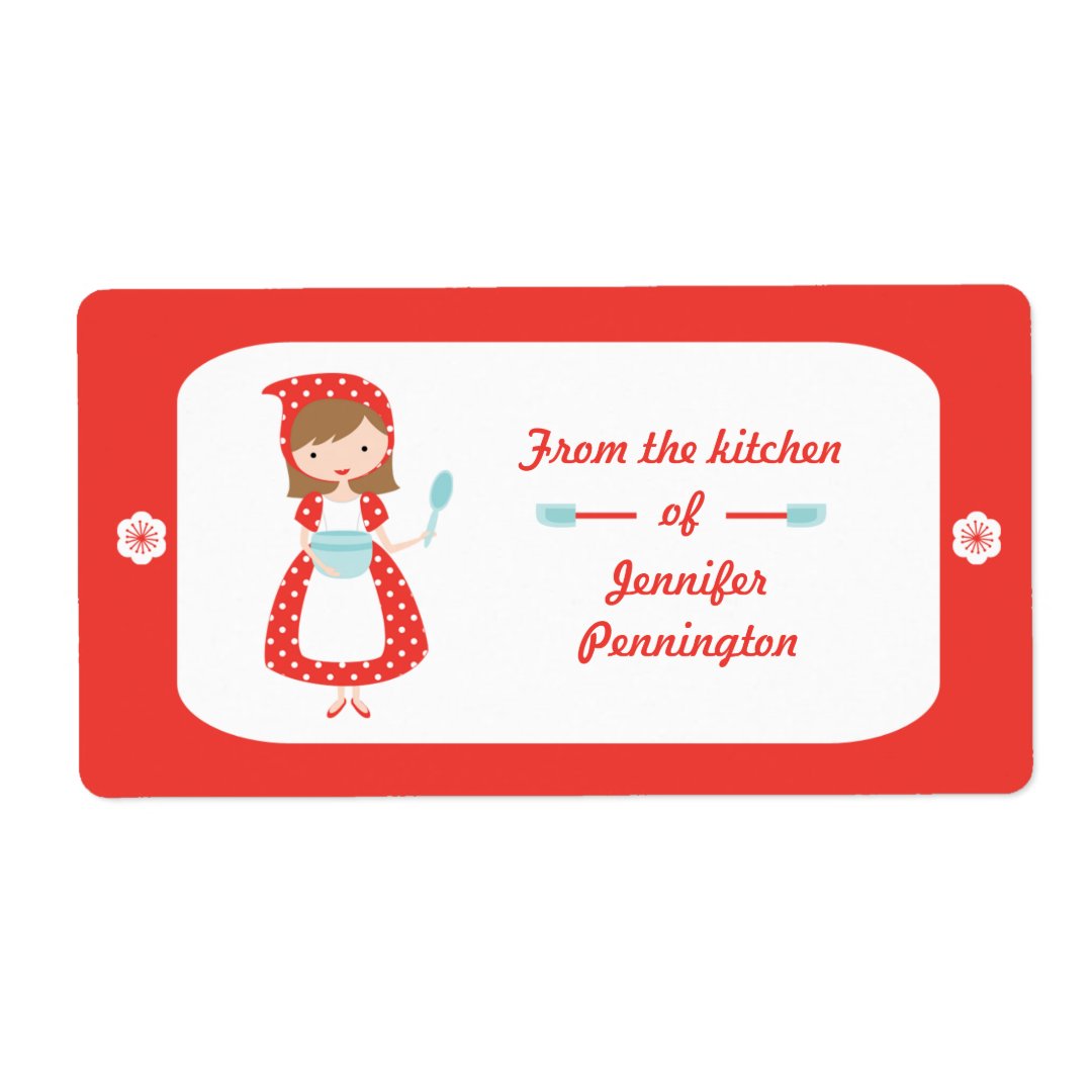 Fun retro style food from the kitchen of labels | Zazzle