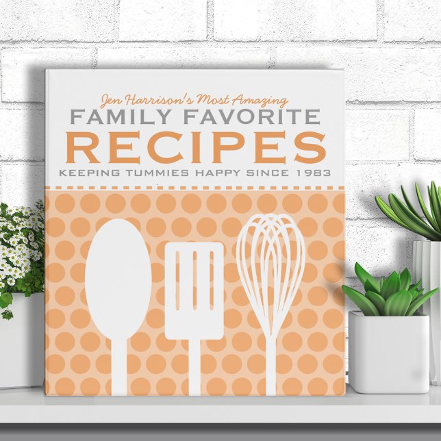Fun Retro Style Recipes Personalized Binder (Creator Uploaded)