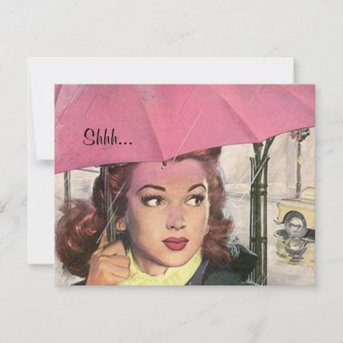 Fun Retro Surprise Bridal Shower Party Invitations
