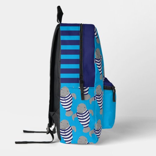 Manatee Pattern Print Backpack main image 0
