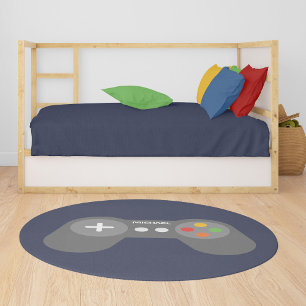 Fun Retro Video Game Controller Kids Room Rug