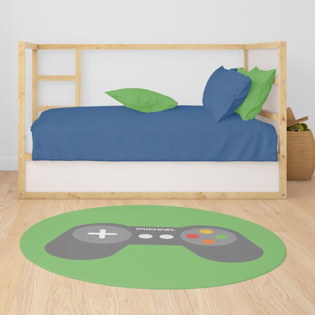 Fun Retro Video Game Controller Kids Room Rug (Creator Uploaded)