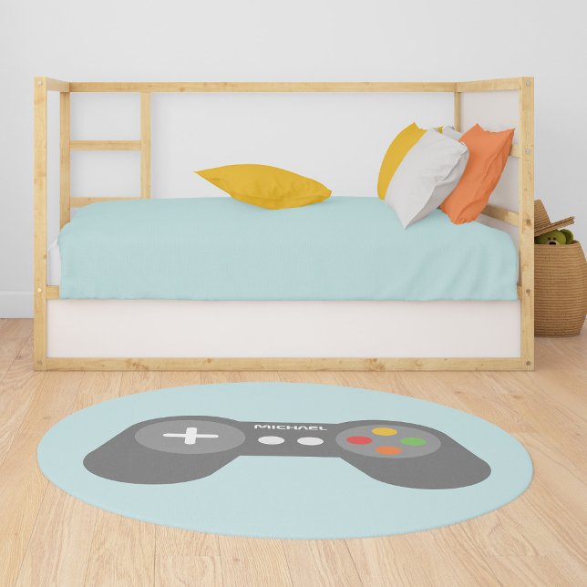 Fun Retro Video Game Controller Kids Room Rug (Creator Uploaded)