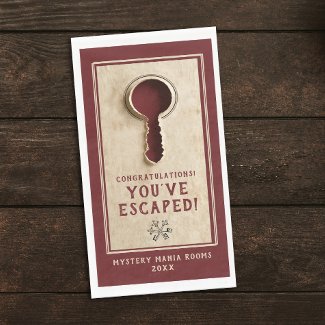 Fun Retro Vintage Escape Room Mystery Paper Napkin