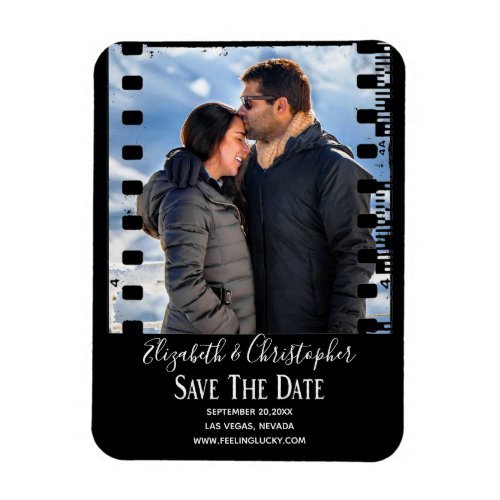 Fun Retro Vintage FIlm Photo Save The DATE Magnet