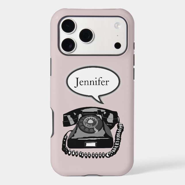 Fun Retro Vintage Phone iPhone / iPad case (Back)