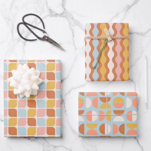 Fun Retro Vintage Style Wrapping Paper Sheets
