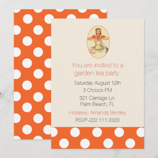 Fun Retro Woman Cooking Party Invitation