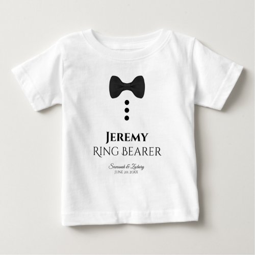Fun Ring Bearer Black Tie Wedding Toddler T_shirt