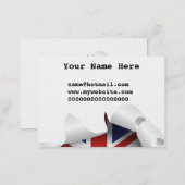 Fun Ripped Hole With Union jack Flag Business Card (Front/Back)