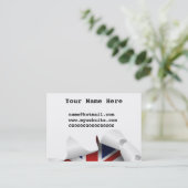 Fun Ripped Hole With Union jack Flag Business Card (Standing Front)