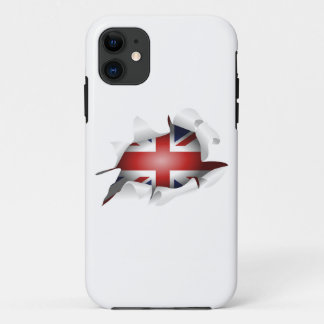 Fun Ripped Hole With Union jack Flag iPhone 11 Case