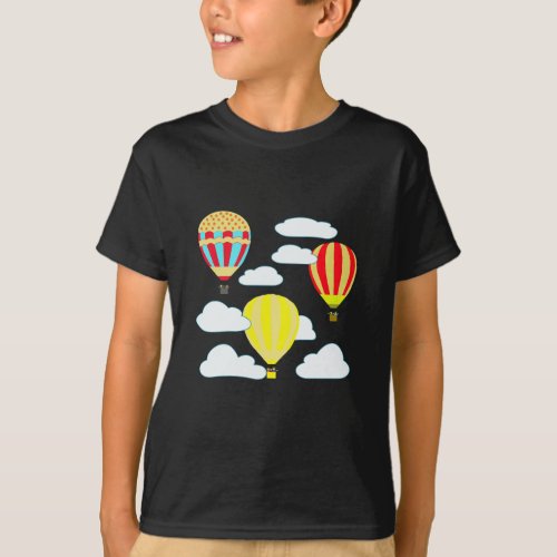 Fun Rising High with Hot Air Balloon  T_Shirt
