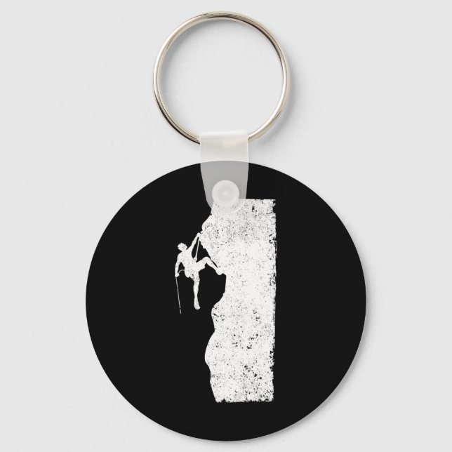 Fun Rock Climbing Mountain Climber Bouldering Moun Keychain (Front)