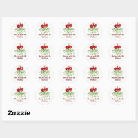 Christmas Parchment Paper With Mistletoe Sticker for Sale by