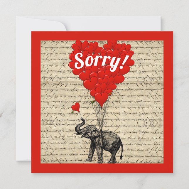 Fun romantic  Sorry Card (Front)