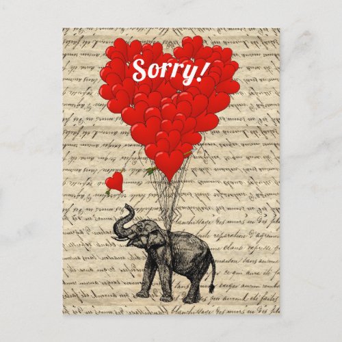 Fun romantic  Sorry Postcard