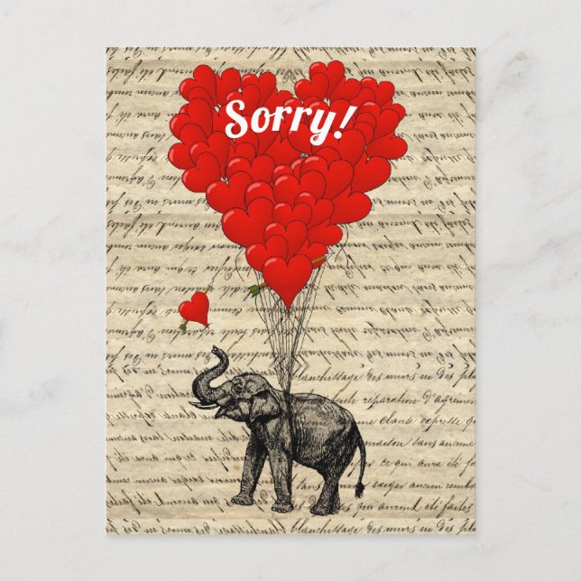 Fun romantic  Sorry Postcard (Front)