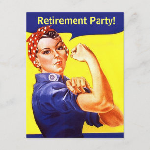 Fun Rosie The Riveter Retirement Party Invitations