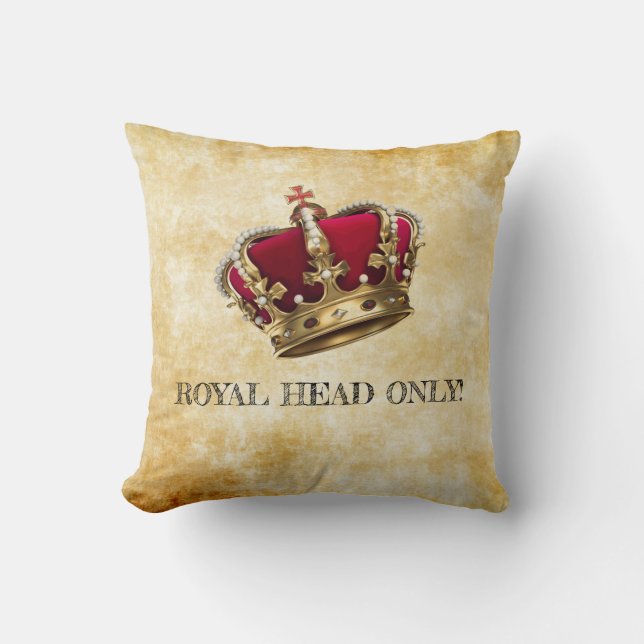 Fun Royal Head Only Pillow! Throw Pillow (Front)