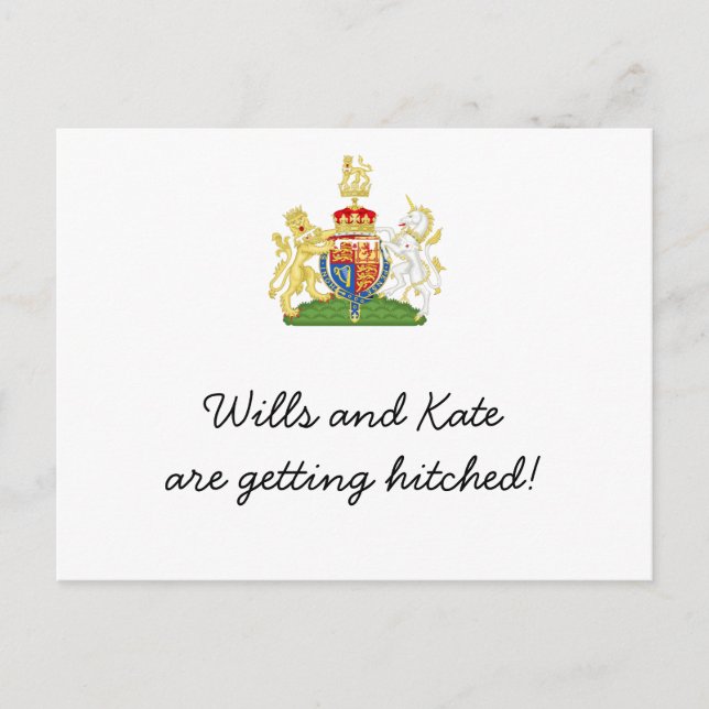 Fun Royal Wedding party invites (Front)