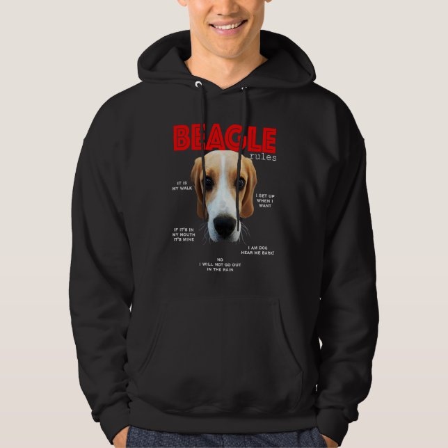 Fun rules for the beagle hoodie (Front)