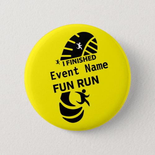Fun Run Event Cause Charity Promotion Prize 6 Cm R Button