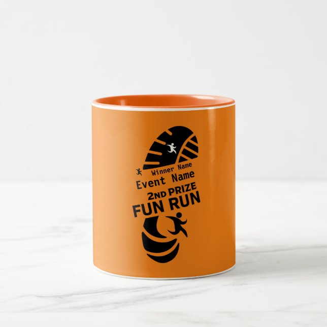 Fun Run Event Cause Charity Promotion Prize Award  Two-Tone Coffee Mug (Center)